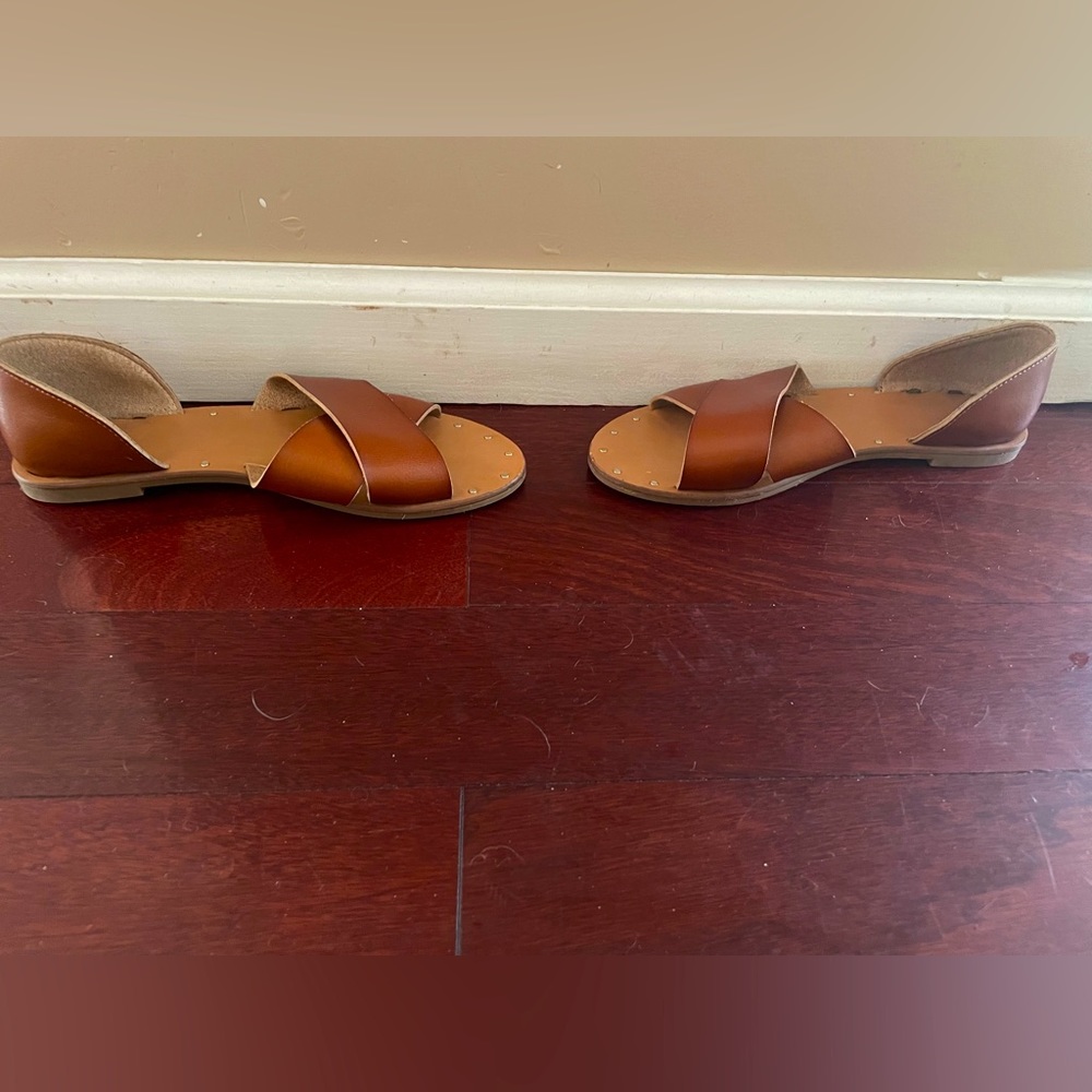 Flat, tan color.